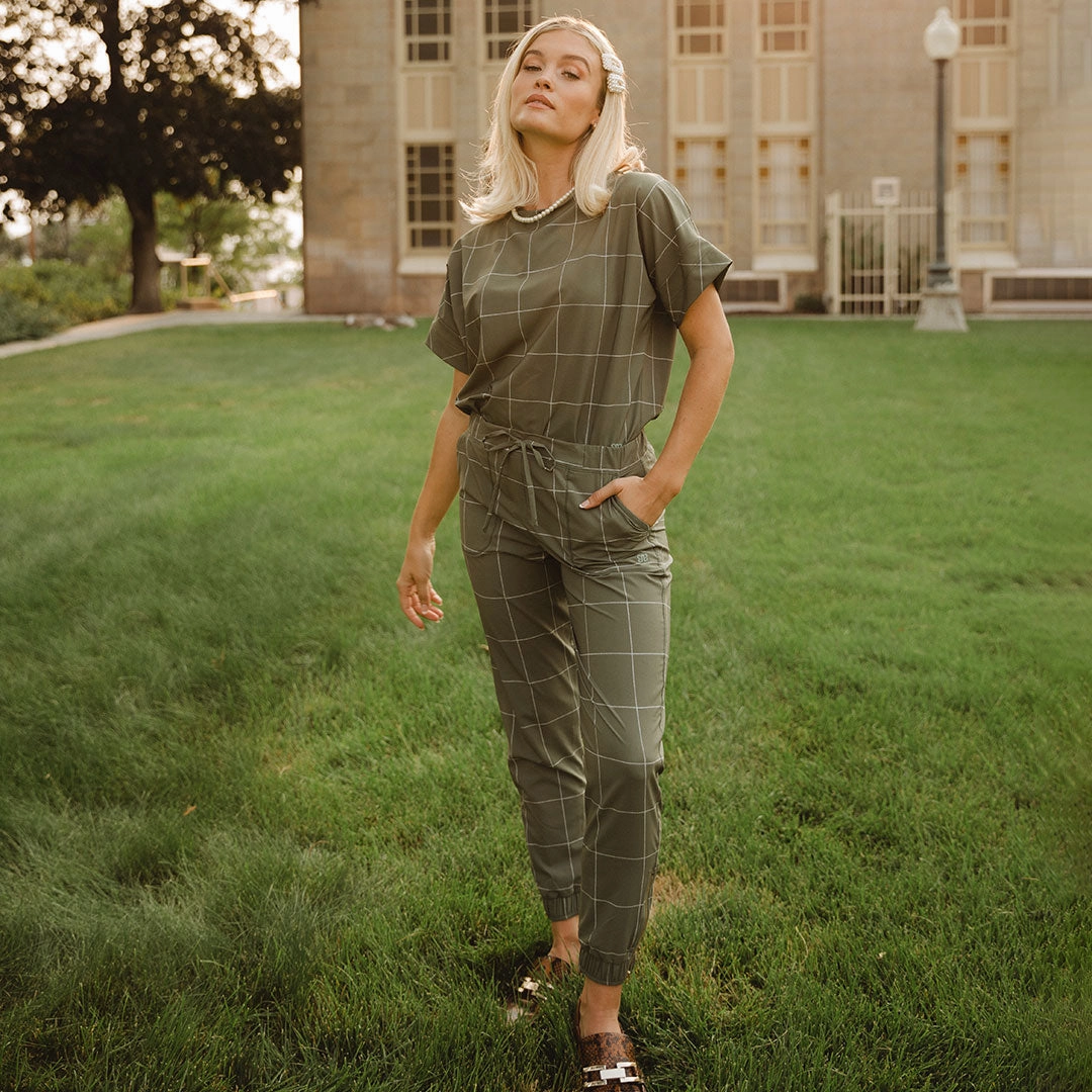 Sage Windowpane Jetsetters