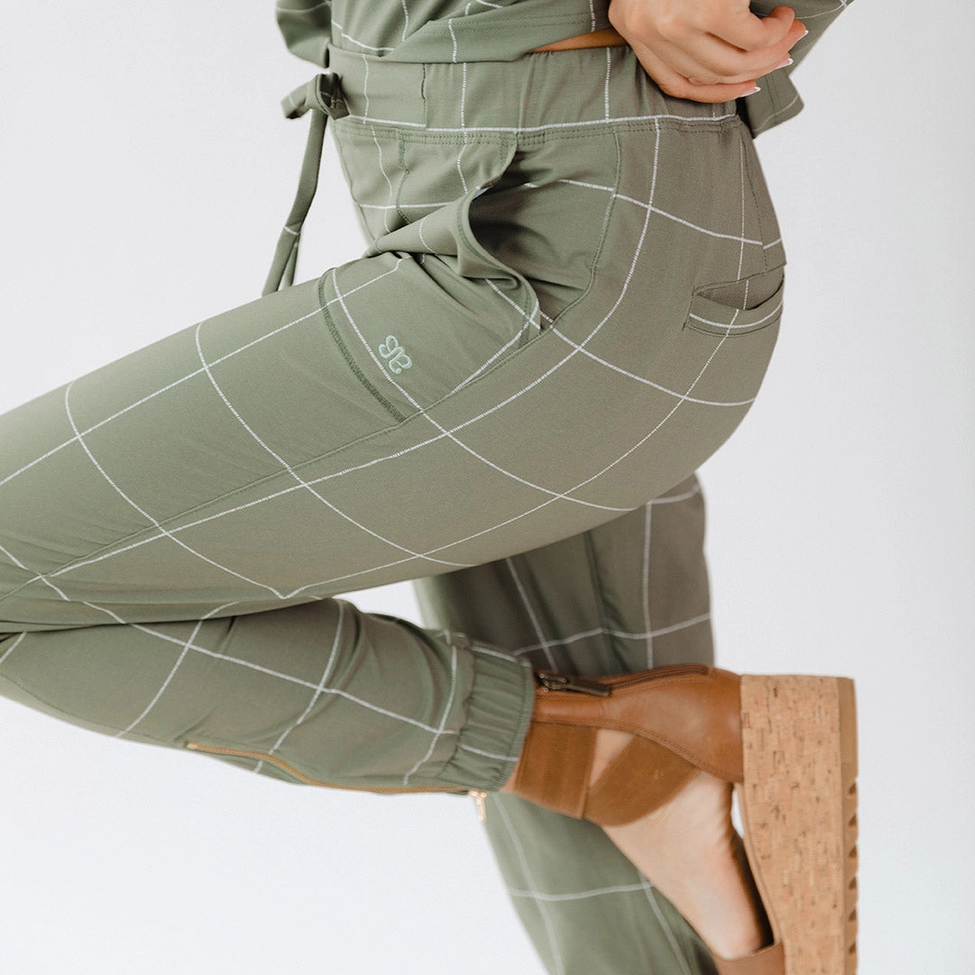 Sage Windowpane Jetsetters