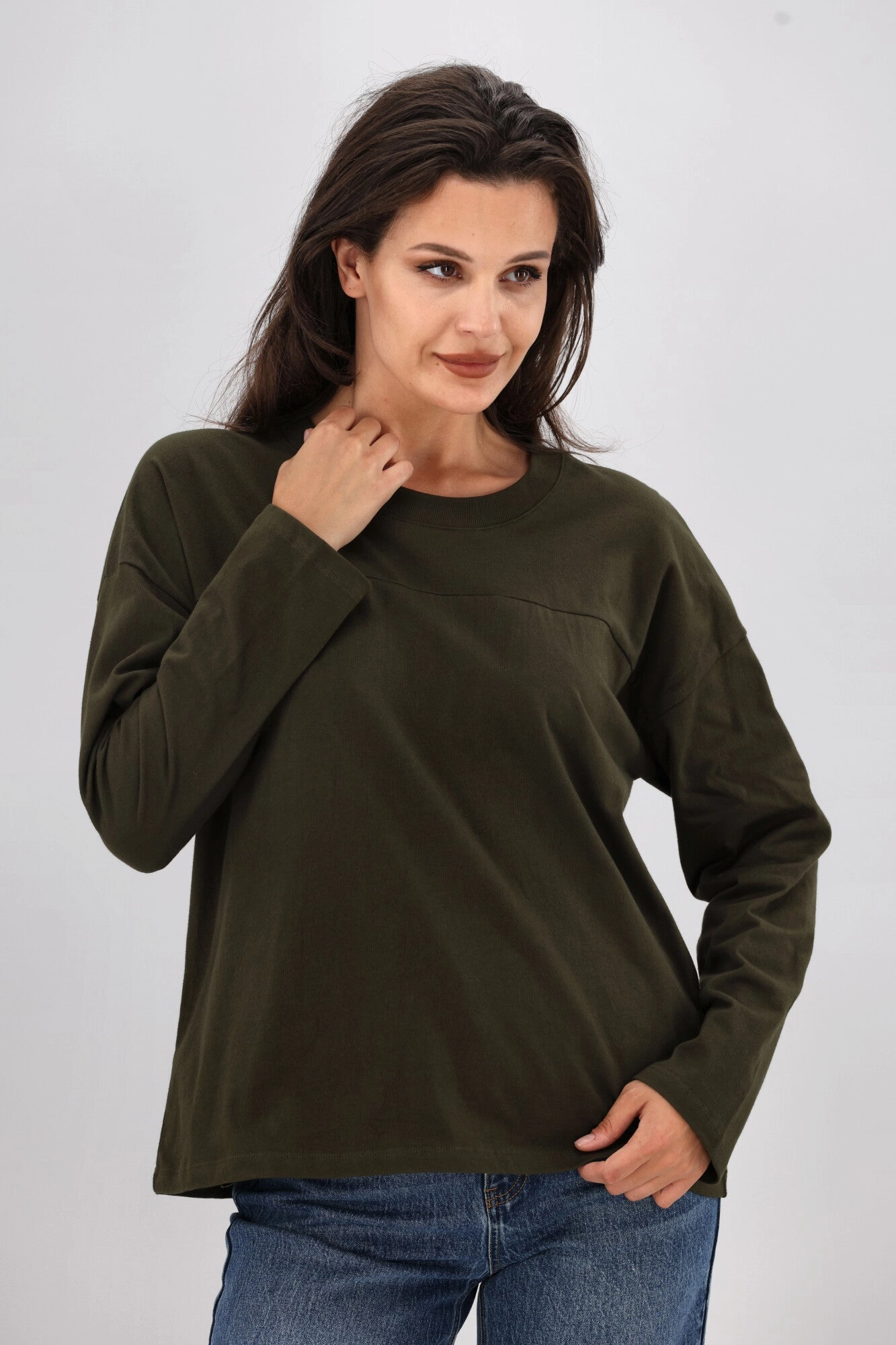 Shine On Essentials Long Sleeve Olive