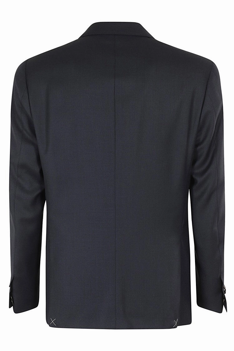 Single-Breasted Tailored Suit With Houndstooth Pattern