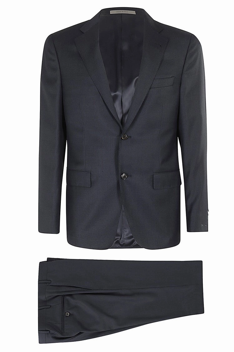 Single-Breasted Tailored Suit With Houndstooth Pattern