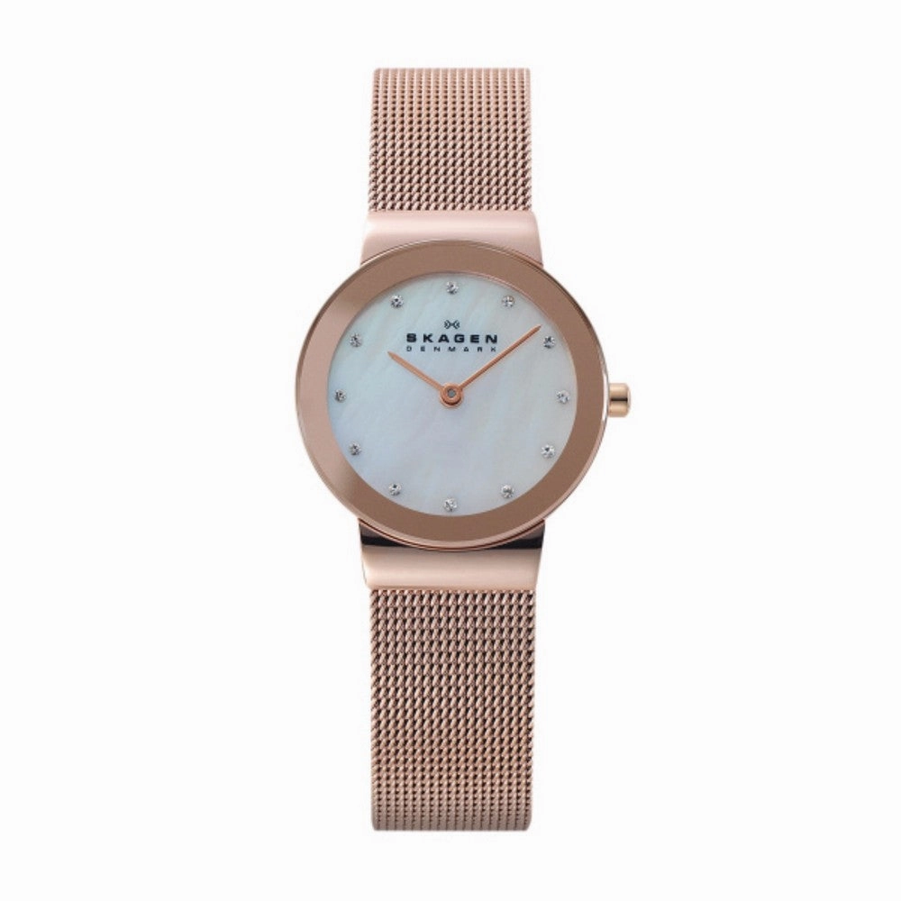 SKAGEN 358SRRD Freja Mother of Pearl Dial Rose Gold-tone Women's Watch