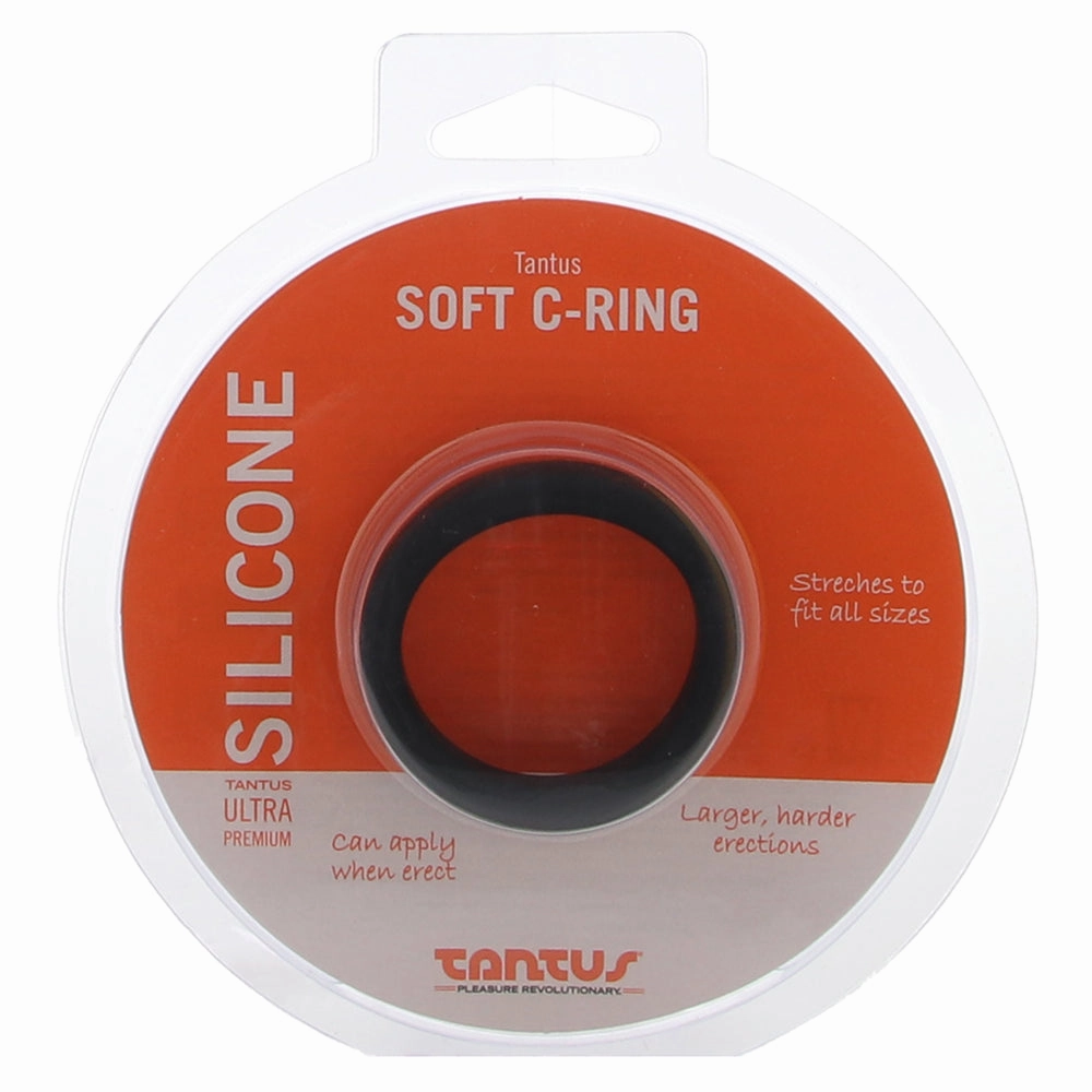 Soft Silicone C-Ring in Black