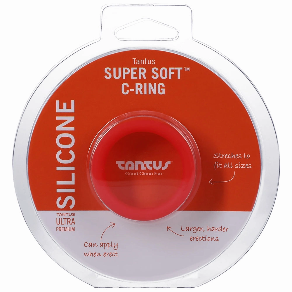 Soft Silicone C-Ring in Red