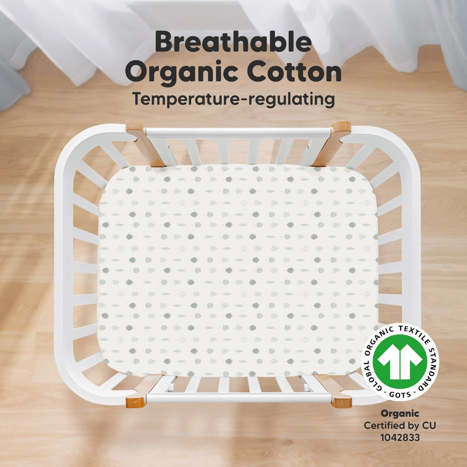 Soothe Fitted Mini Crib Sheet (Tropic Oasis)