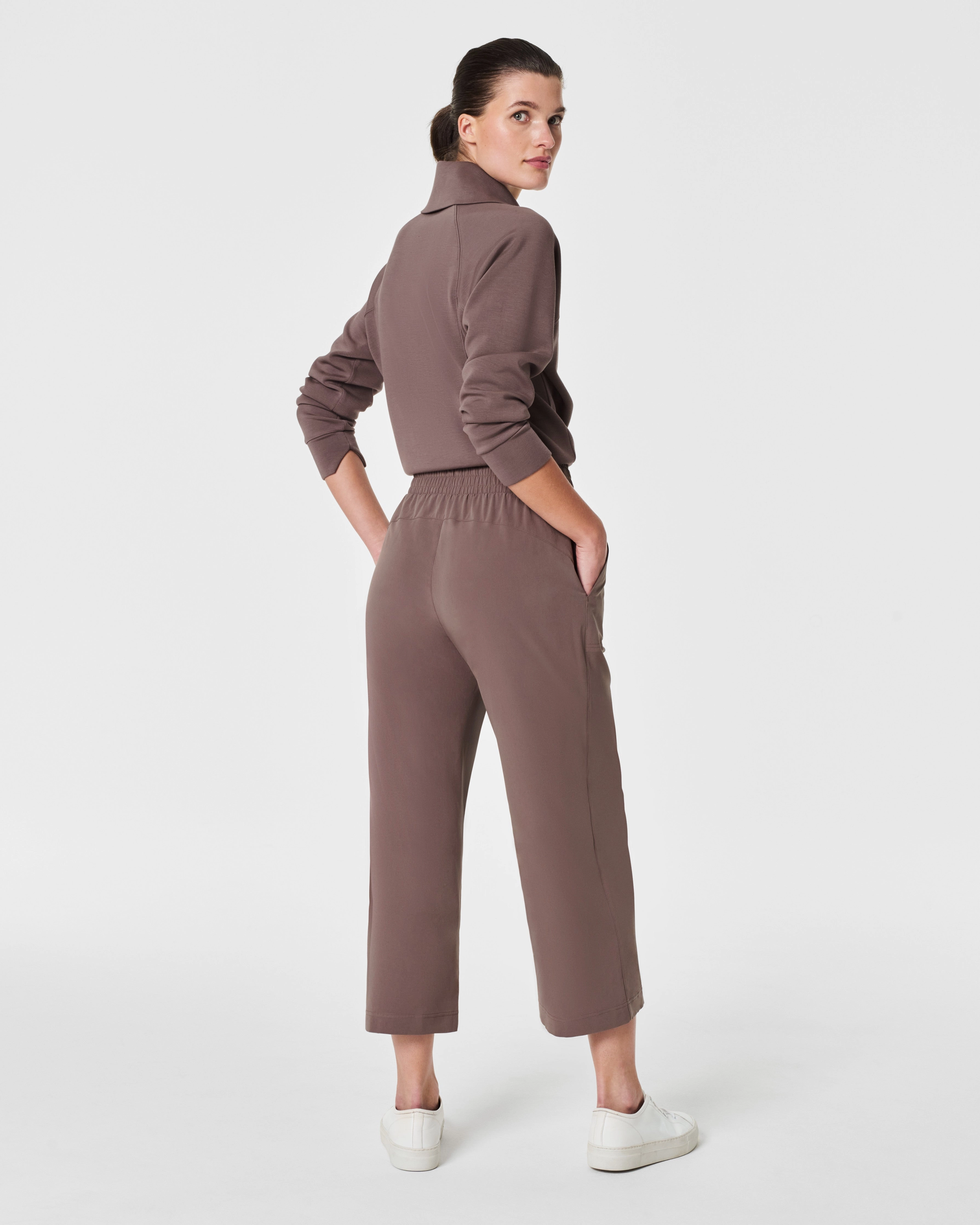 SPANX® On the Move Cropped Wide-Leg Pant