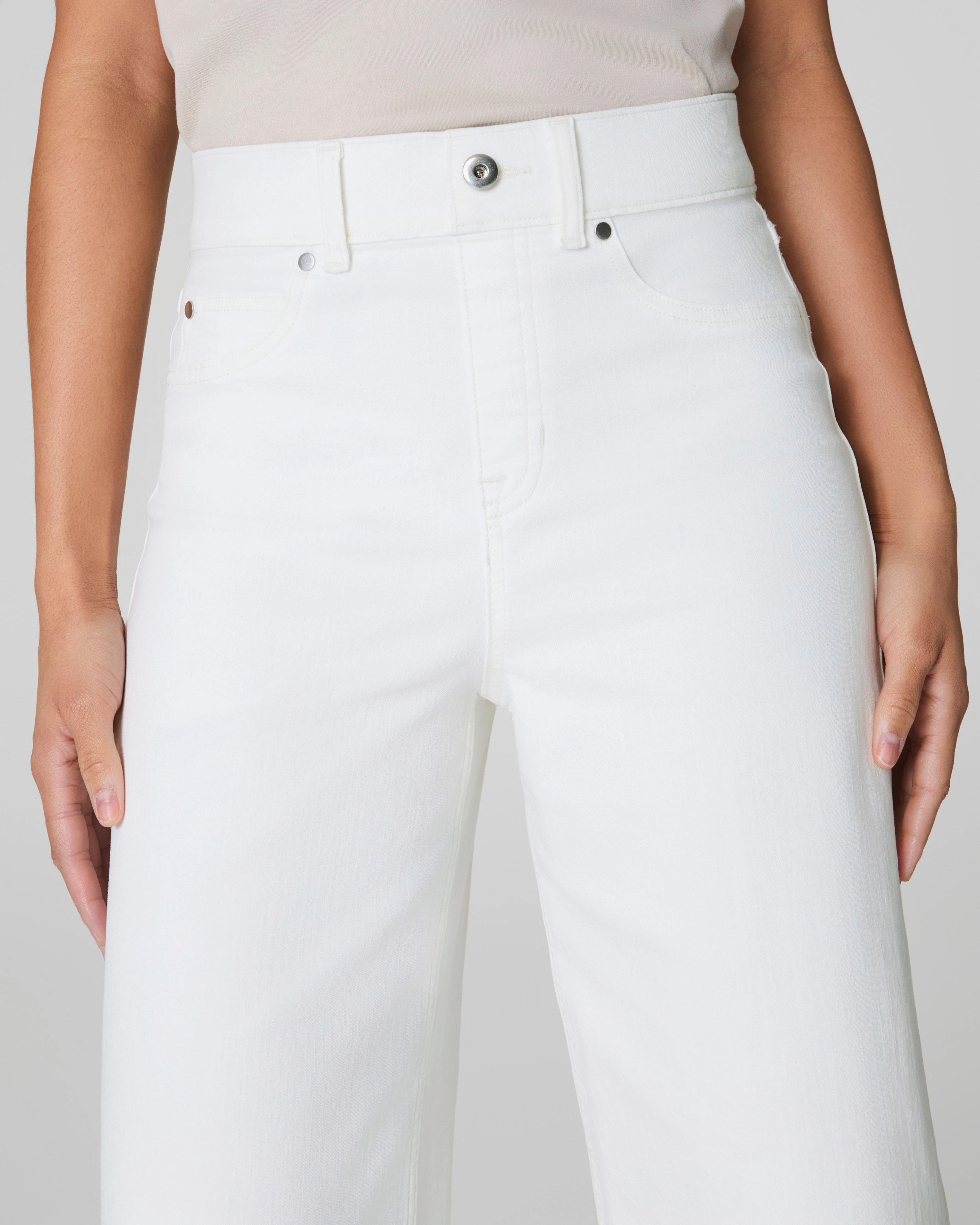SPANXshape™ EveryWear Cropped Wide Leg Jeans, Chalk