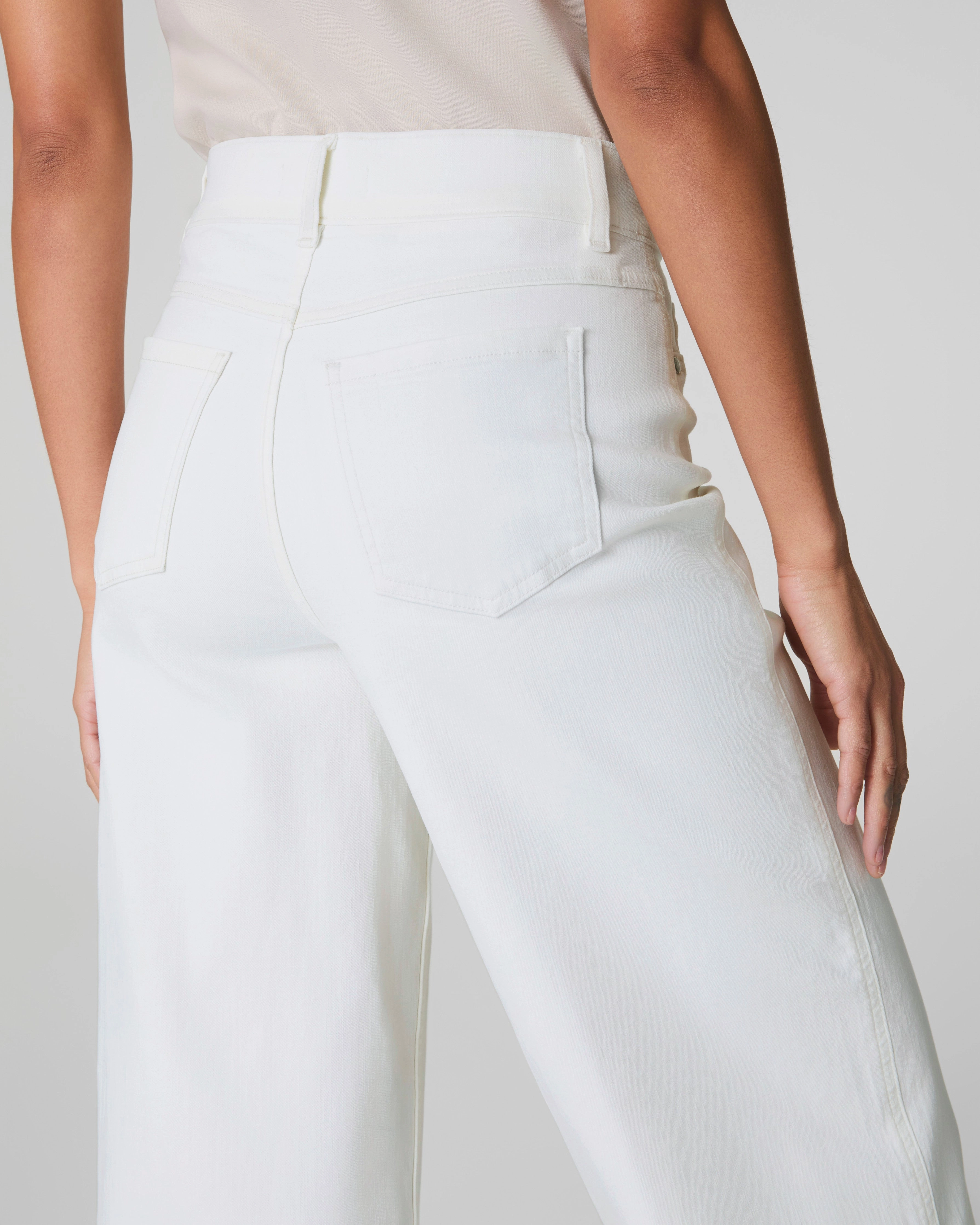 SPANXshape™ EveryWear Cropped Wide Leg Jeans, Chalk