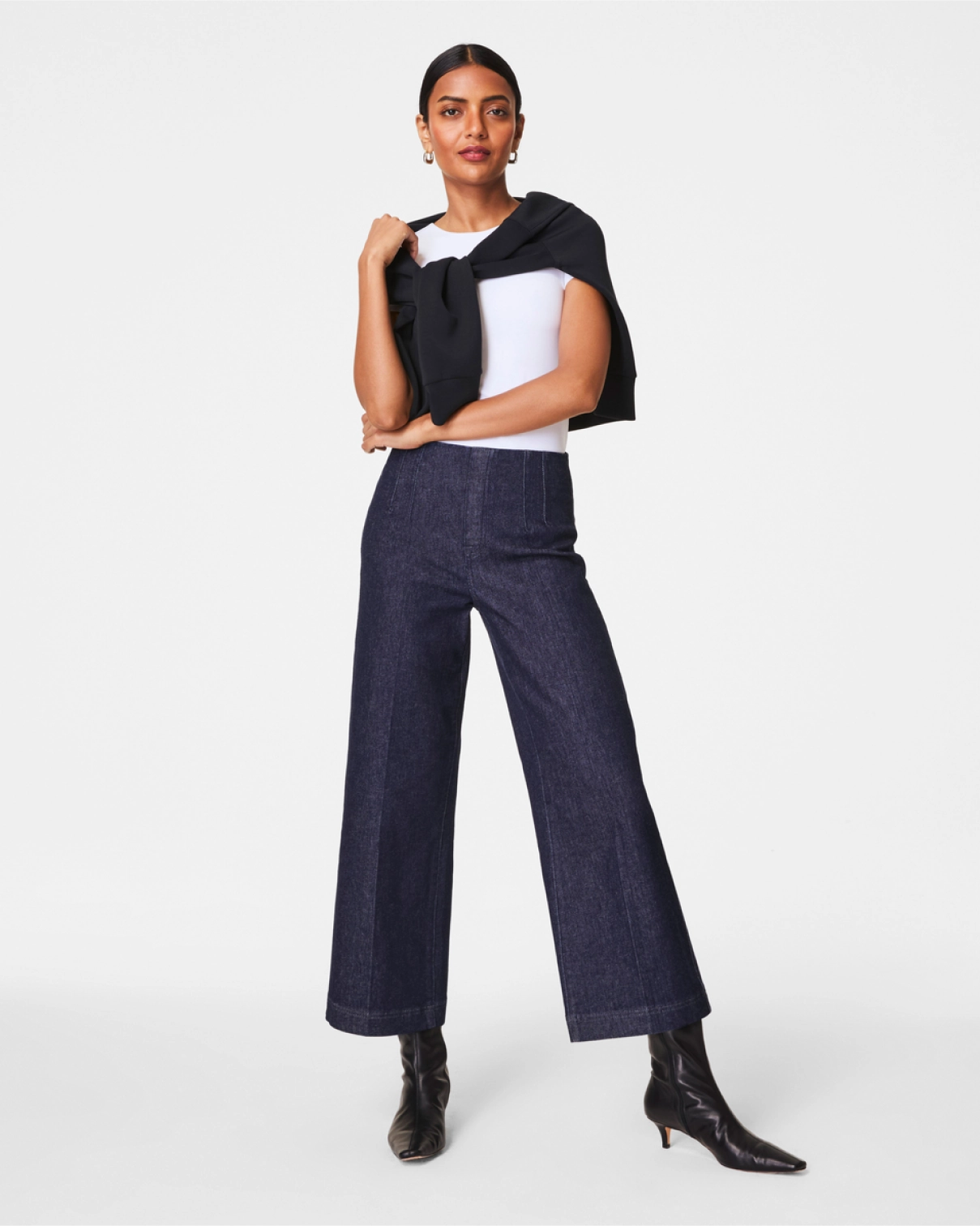 SPANXshape™ EveryWear Zero Waistband Cropped Wide Leg Jeans