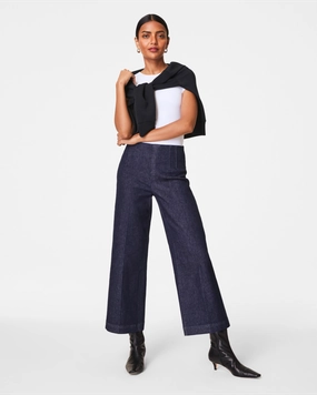 SPANXshape™ EveryWear Zero Waistband Cropped Wide Leg Jeans