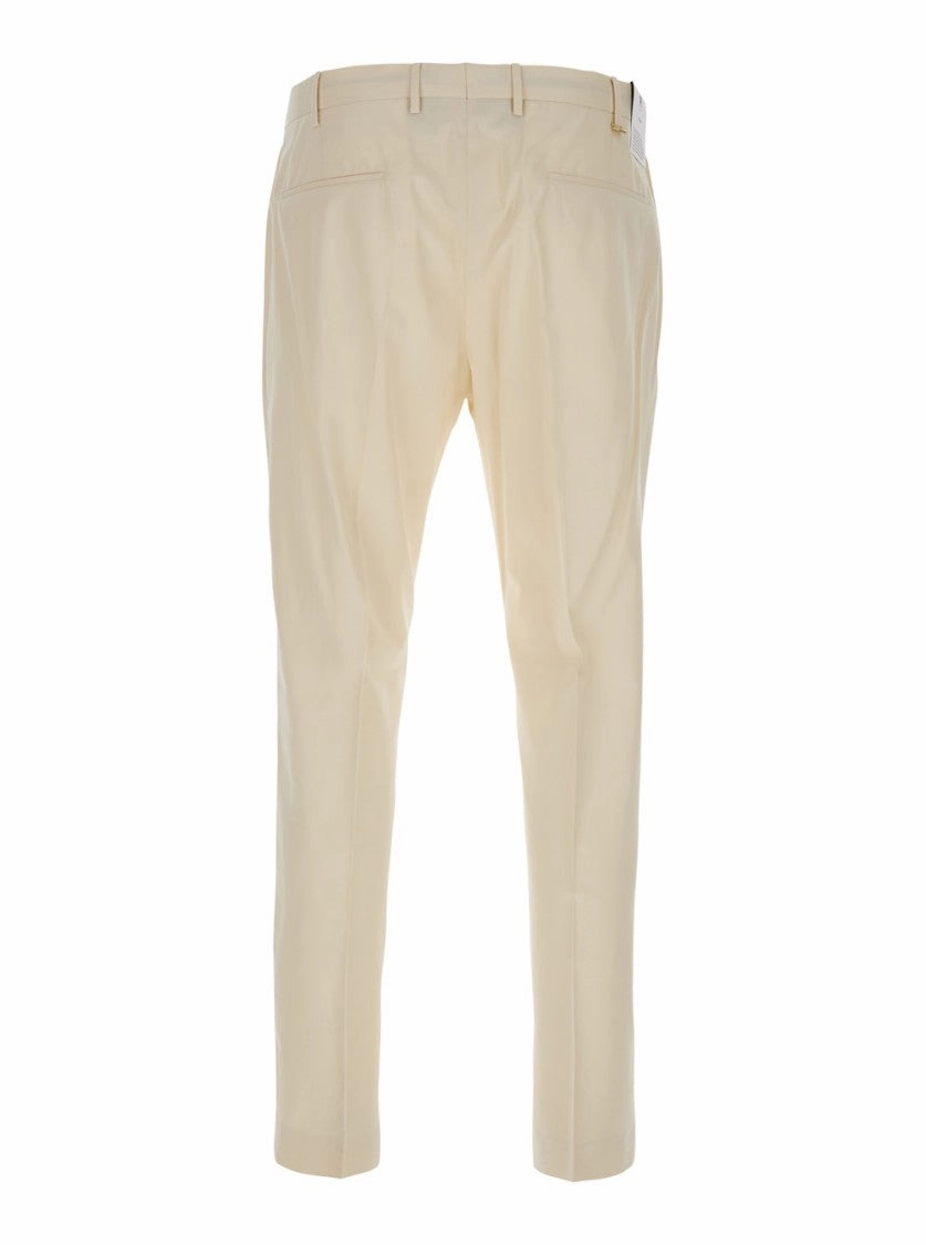 Tailored Straight-Leg Pants With Subtle Pleats And Side Pockets