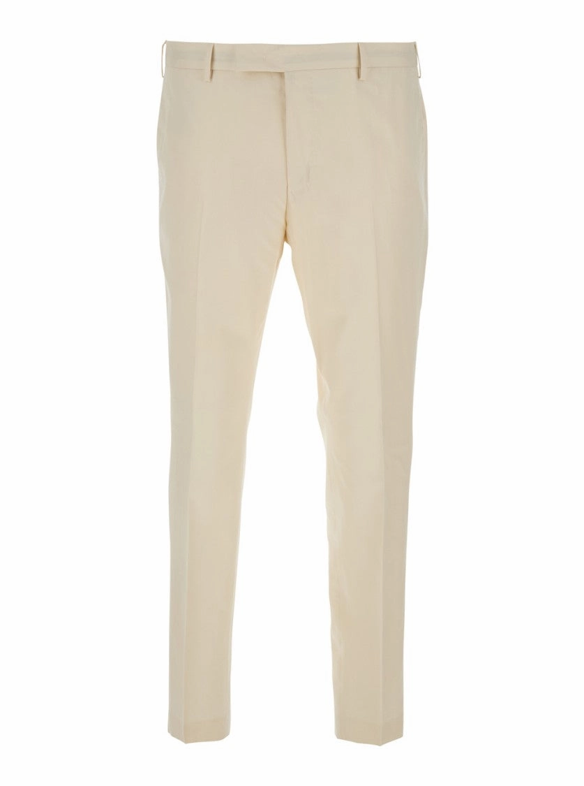 Tailored Straight-Leg Pants With Subtle Pleats And Side Pockets