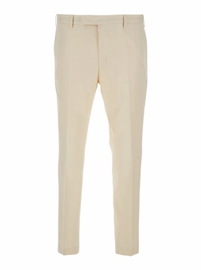 Tailored Straight-Leg Pants With Subtle Pleats And Side Pockets
