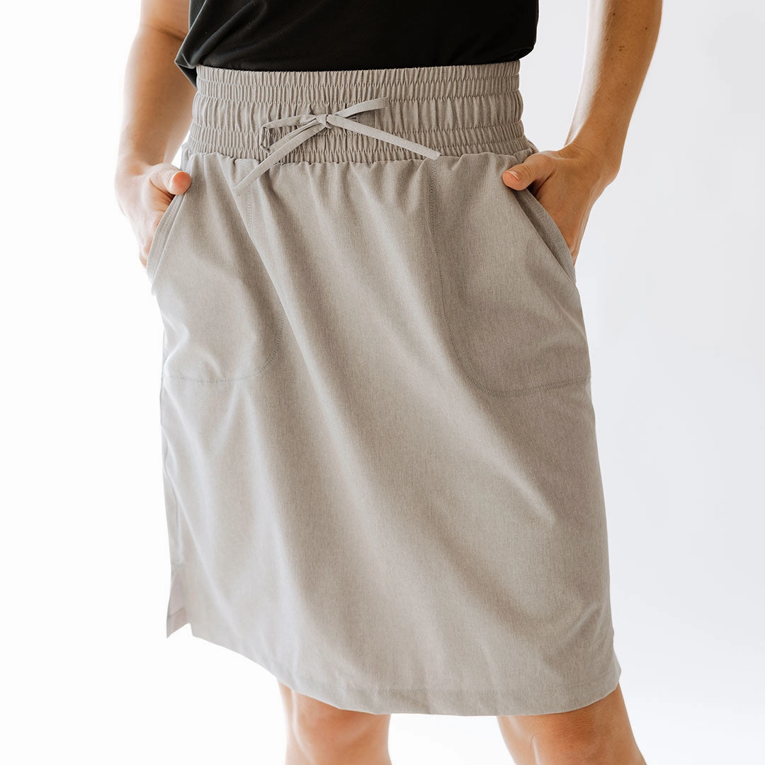 The Away Skirt, Heather Grey