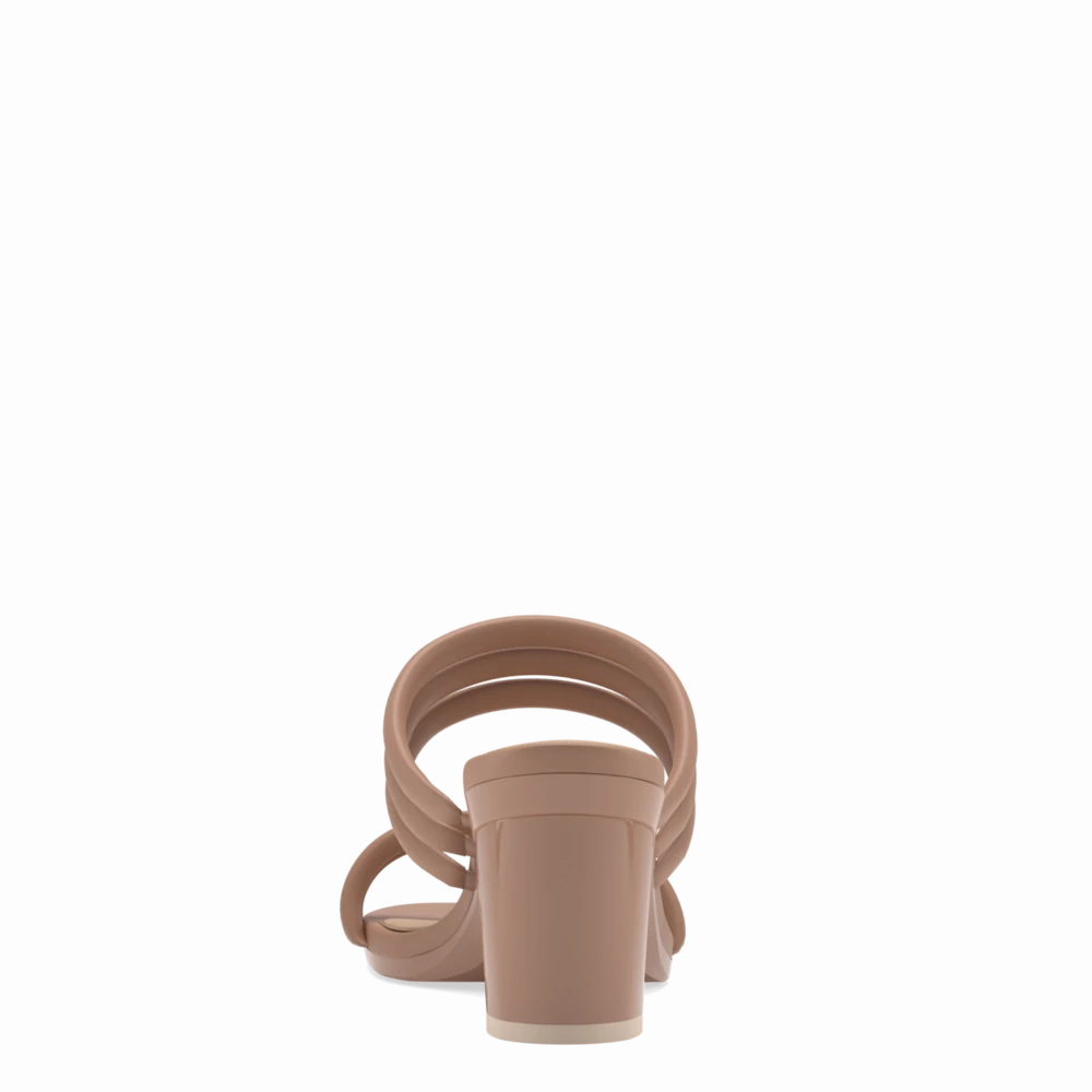 The Slide - Latte Vegan Leather Rope 3 Block