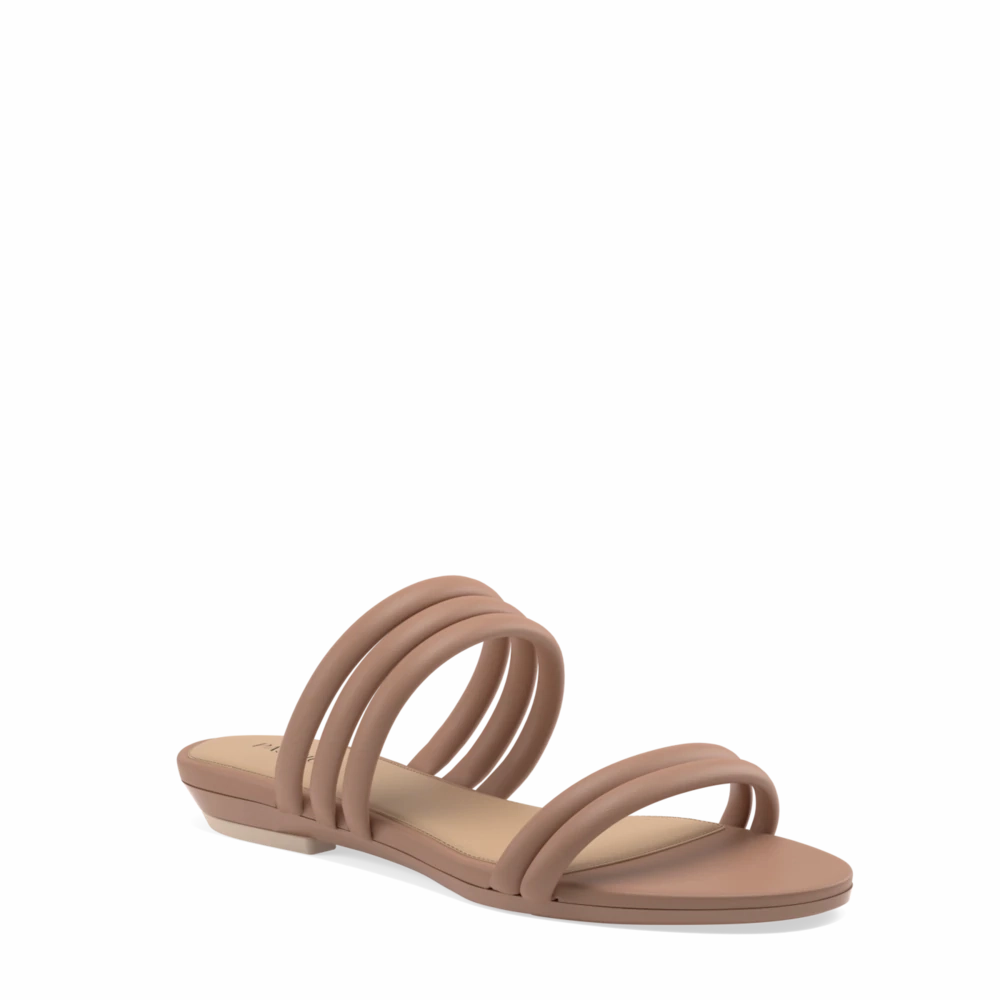 The Slide - Latte Vegan Leather Rope 3 Block