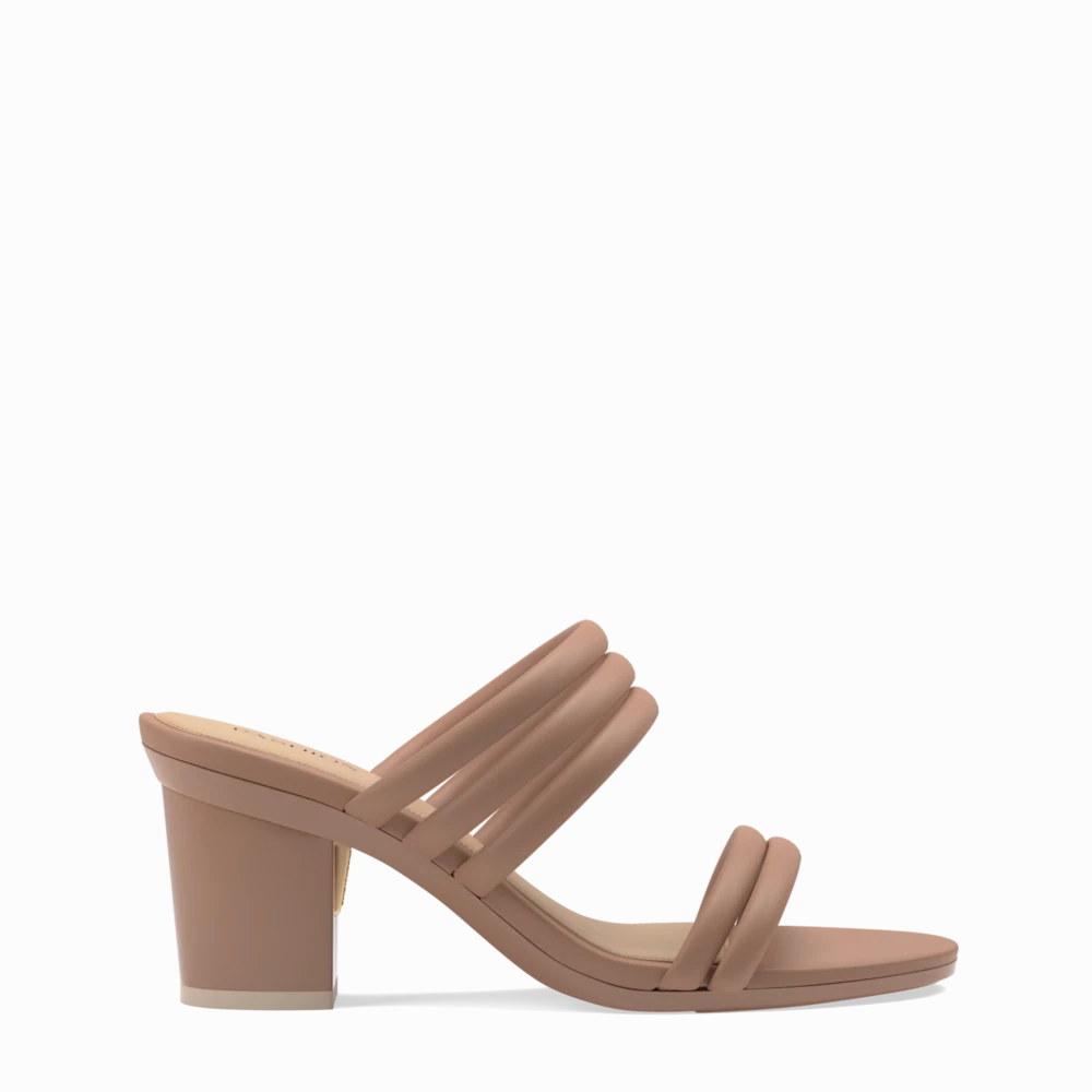 The Slide - Latte Vegan Leather Rope 3 Block