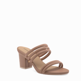 The Slide - Latte Vegan Leather Rope 3 Block