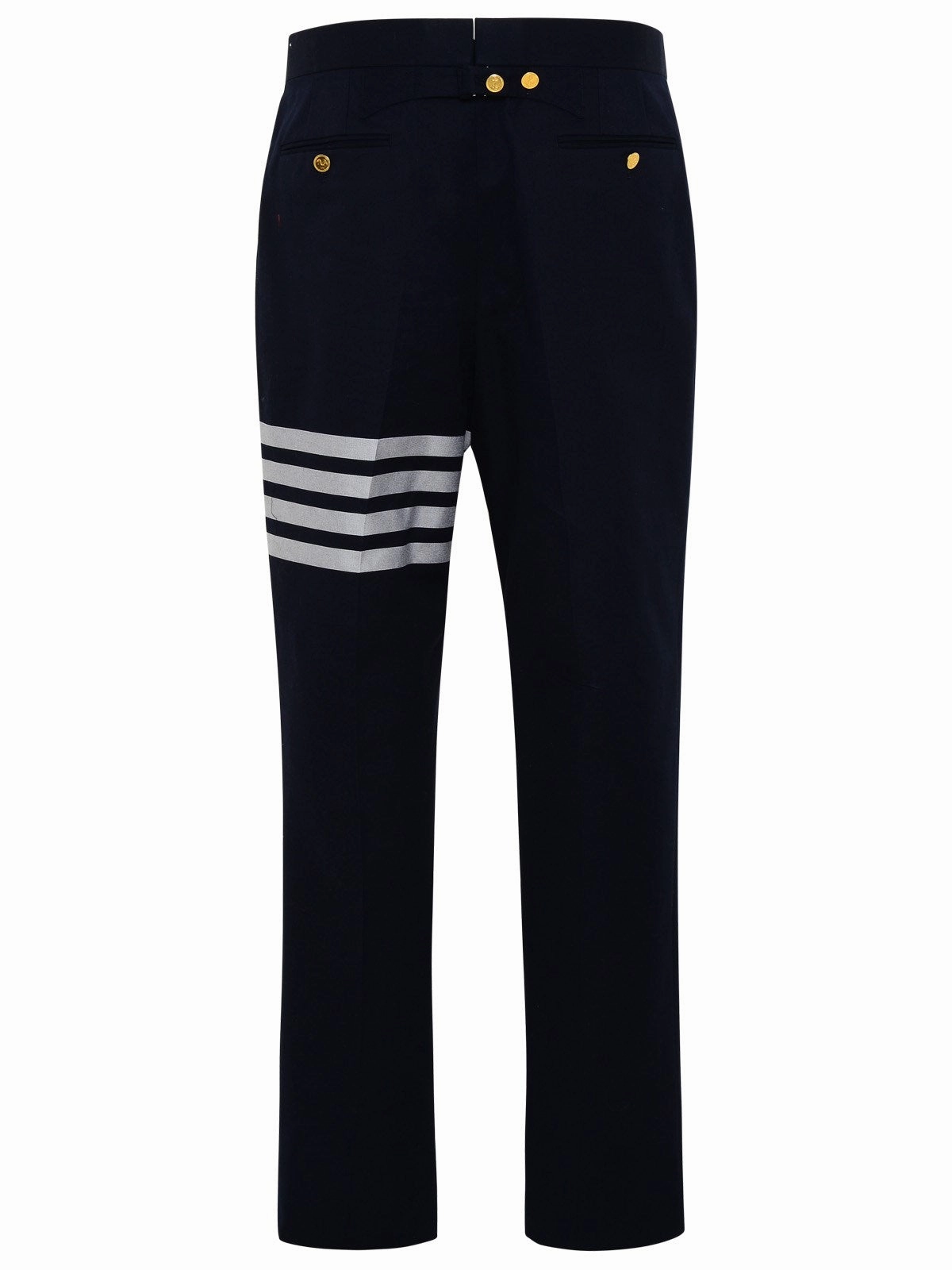 Thom Browne 4-Bar Turn-Up Hem Tailored Trousers
