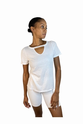 TLA Petite Keyhole Tee Shirt 2 colors