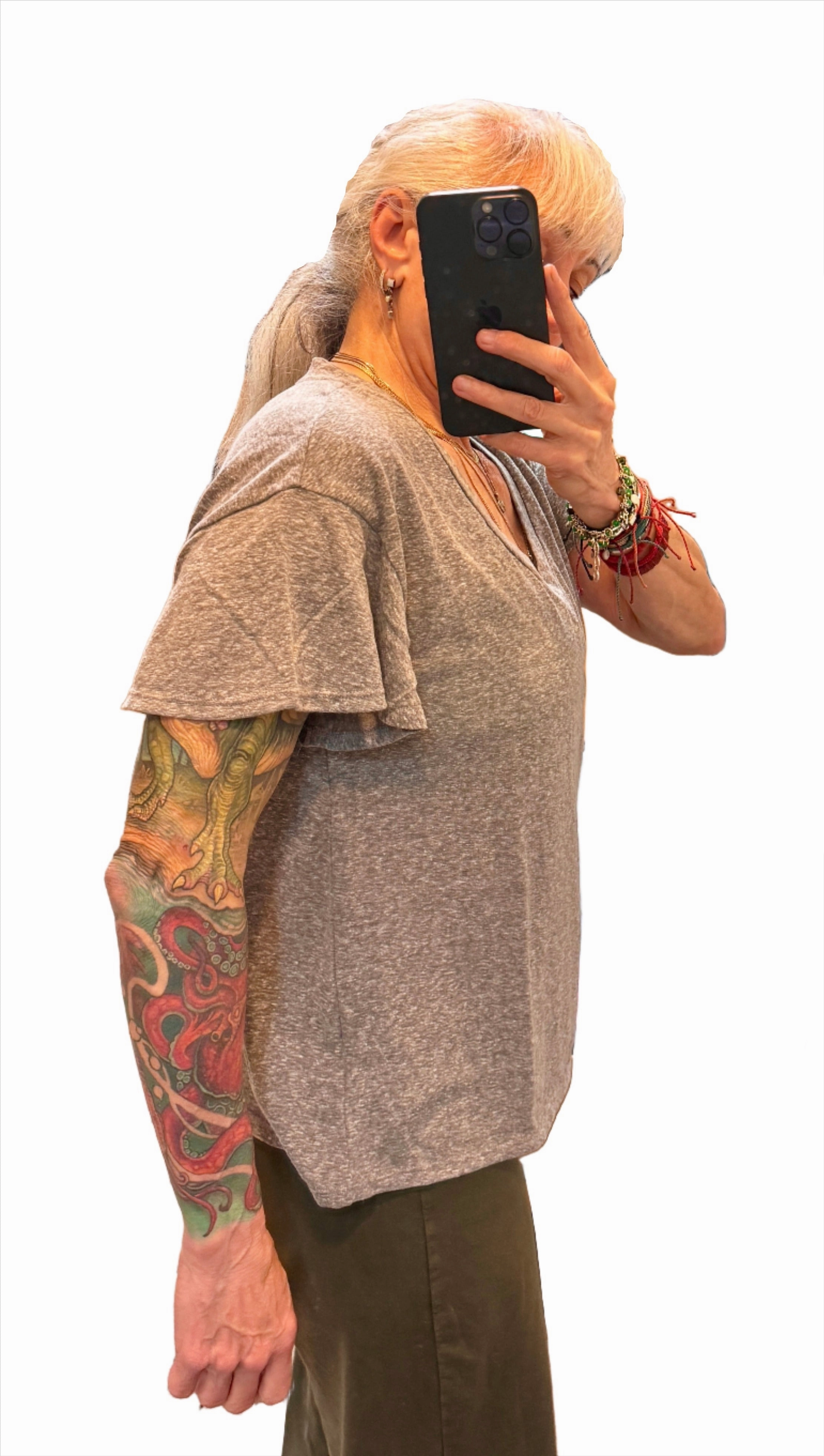 TLA V-Neck Crop Flutter Sleeve Tee and Petite