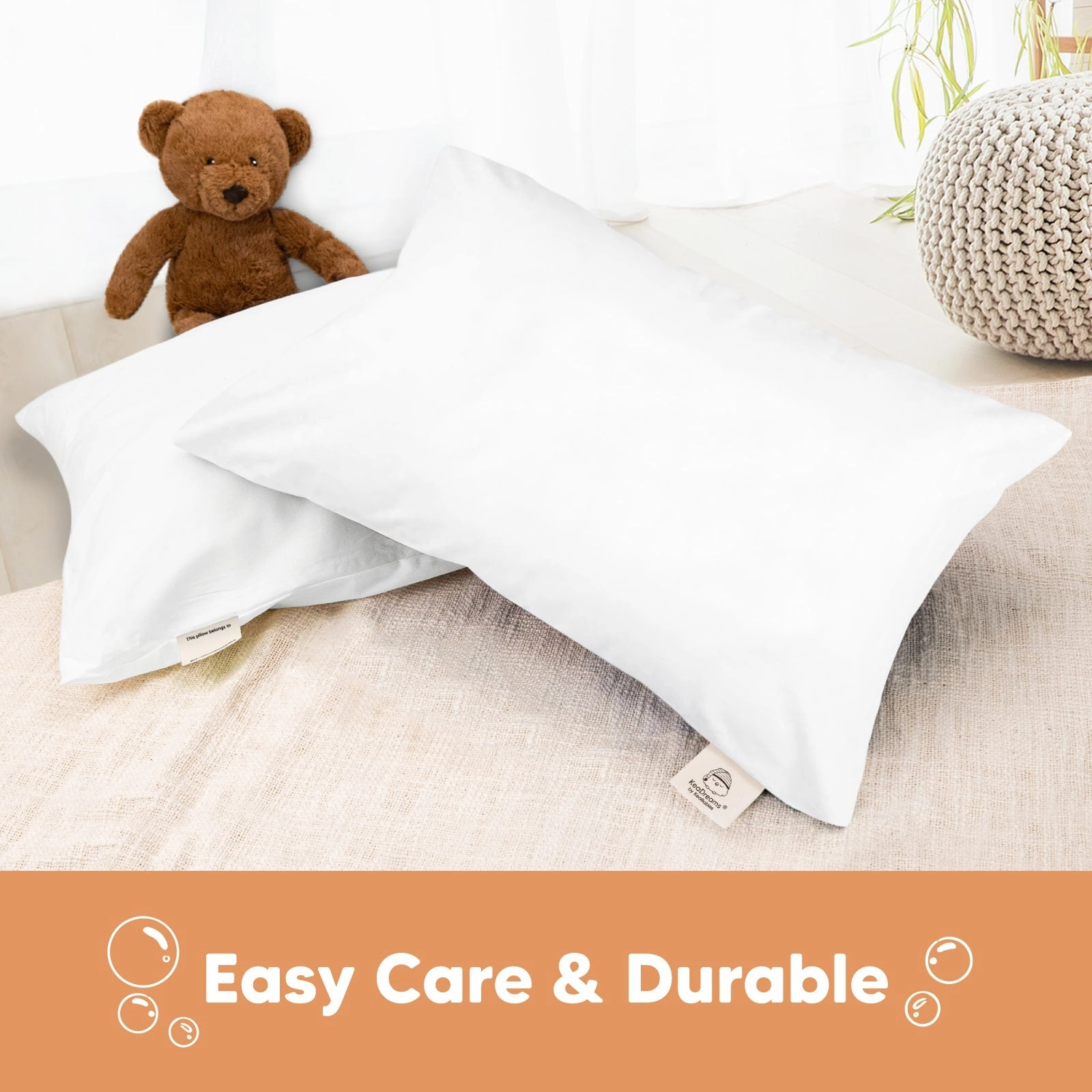 Toddler Pillowcase 13X18" (Soft White)