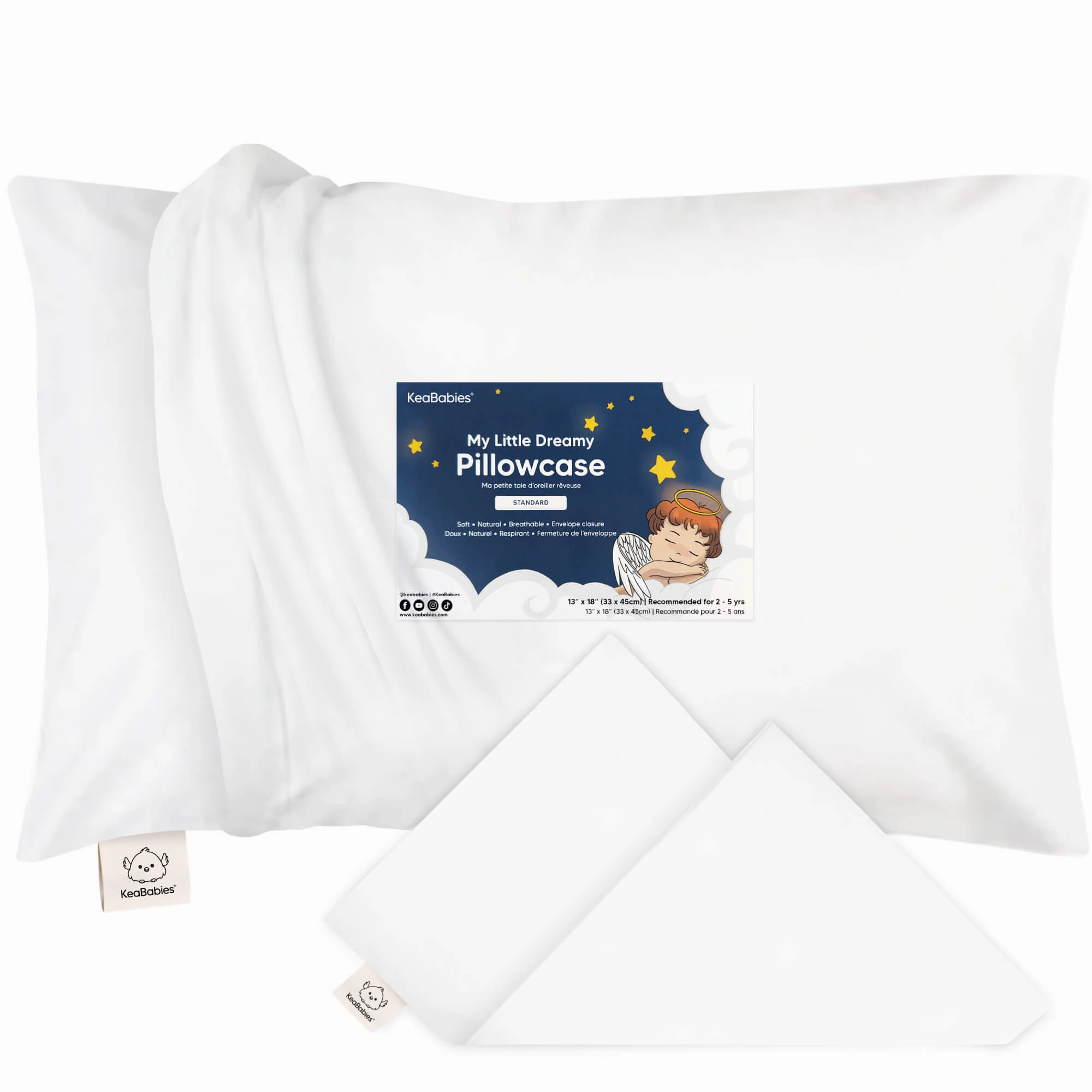 Toddler Pillowcase 13X18" (Soft White)