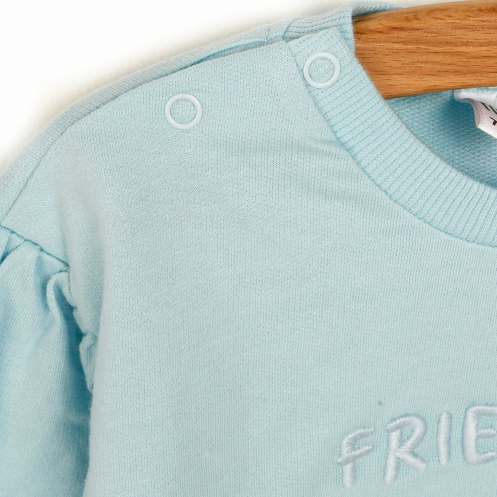 Tuffy Sweatshirt- Footless Bottom Bear - Light Blue
