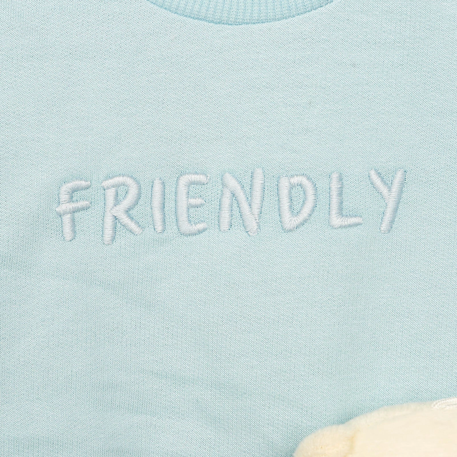 Tuffy Sweatshirt- Footless Bottom Bear - Light Blue