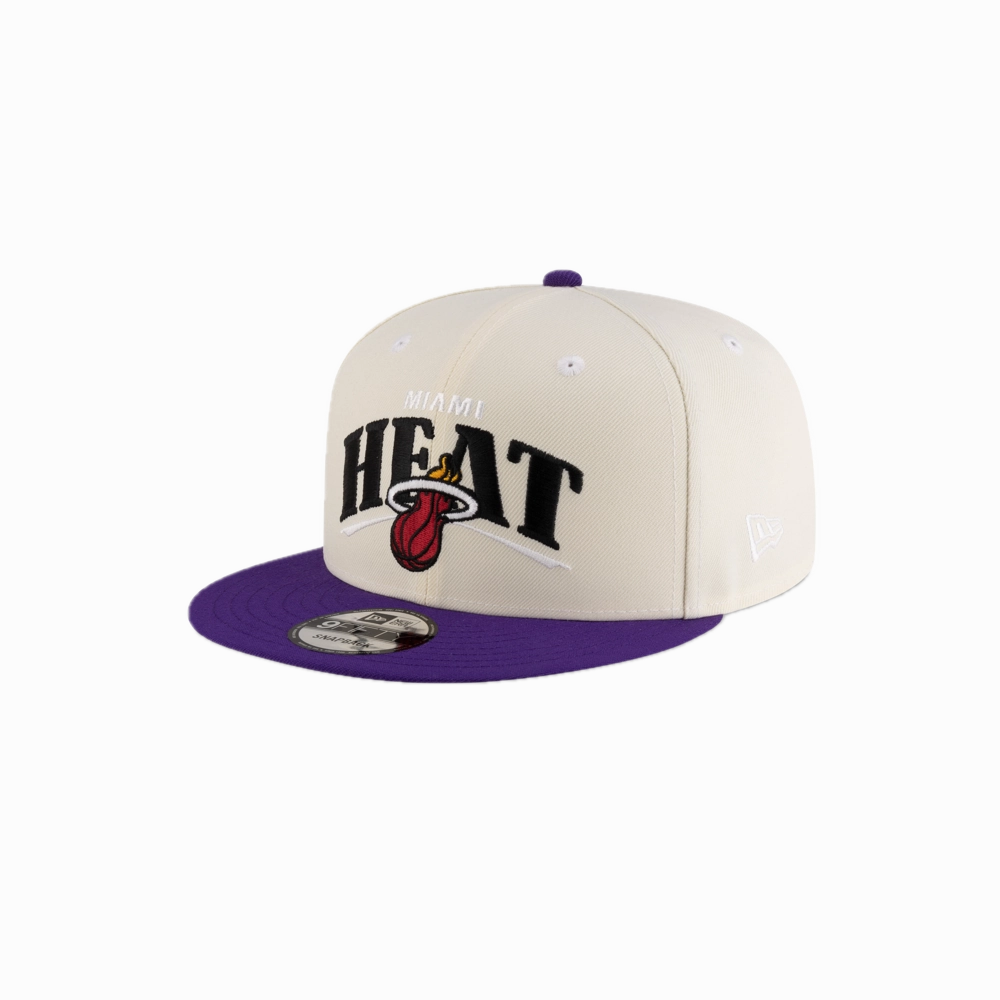 Tyler Herro New Era Cream Purple Snapback
