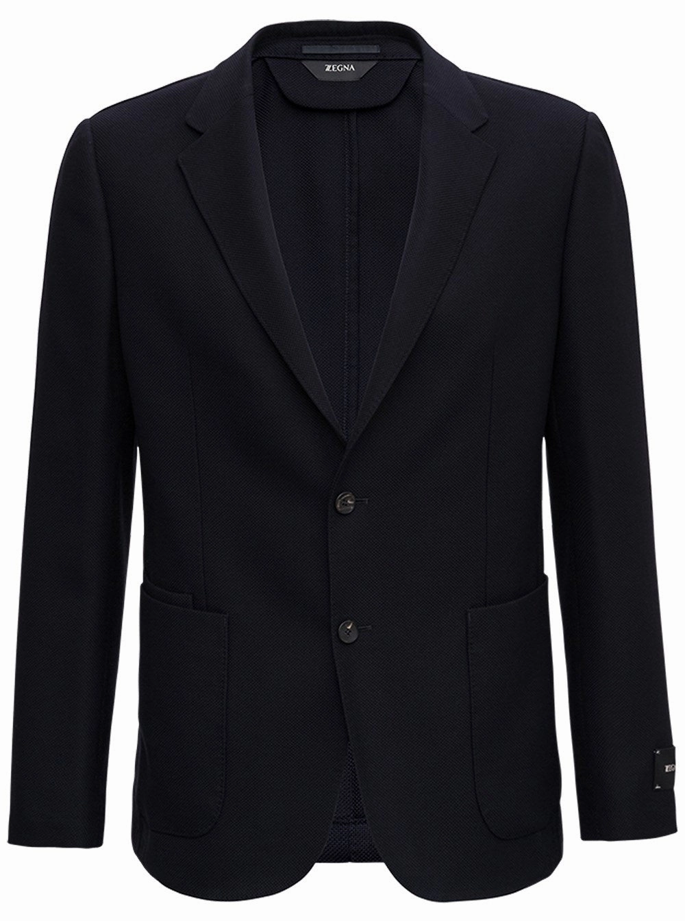 Z Zegna Logo Patch Tailored Blazer