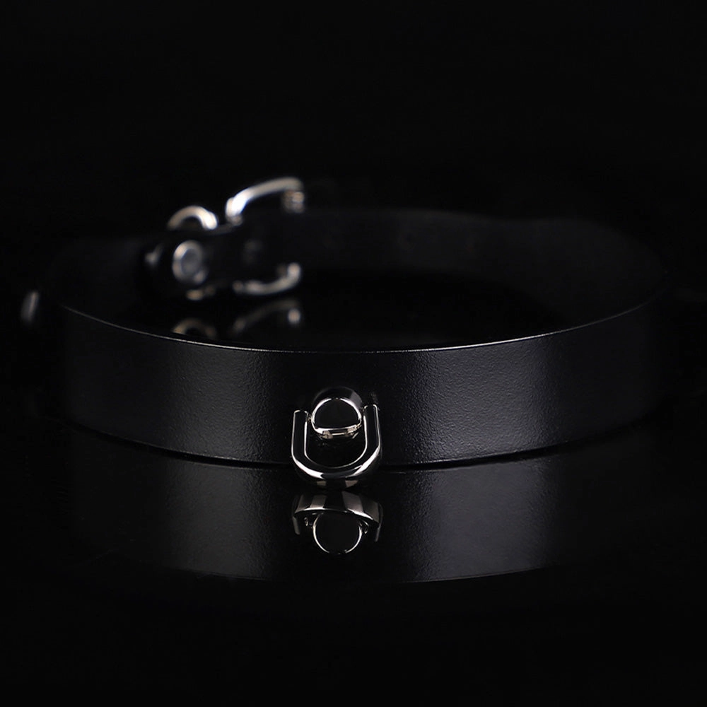 ZYL Genuine Leather D-Ring Day Collar